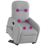 Fauteuil de massage inclinable gris nuage tissu