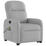 Fauteuil de massage inclinable gris nuage tissu