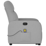 Fauteuil de massage inclinable gris nuage tissu
