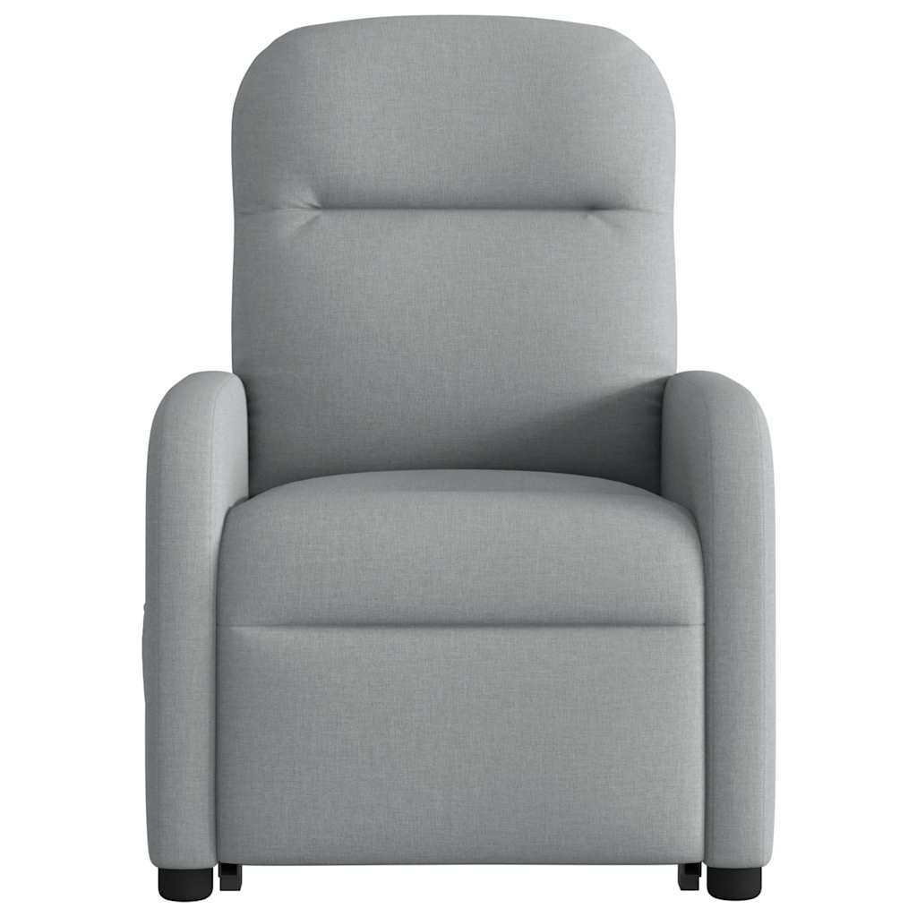 Fauteuil inclinable électrique gris clair tissu