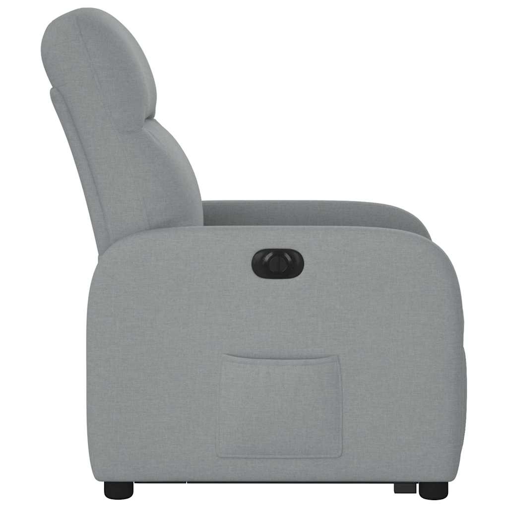 Fauteuil inclinable électrique gris clair tissu