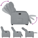Fauteuil inclinable électrique gris clair tissu