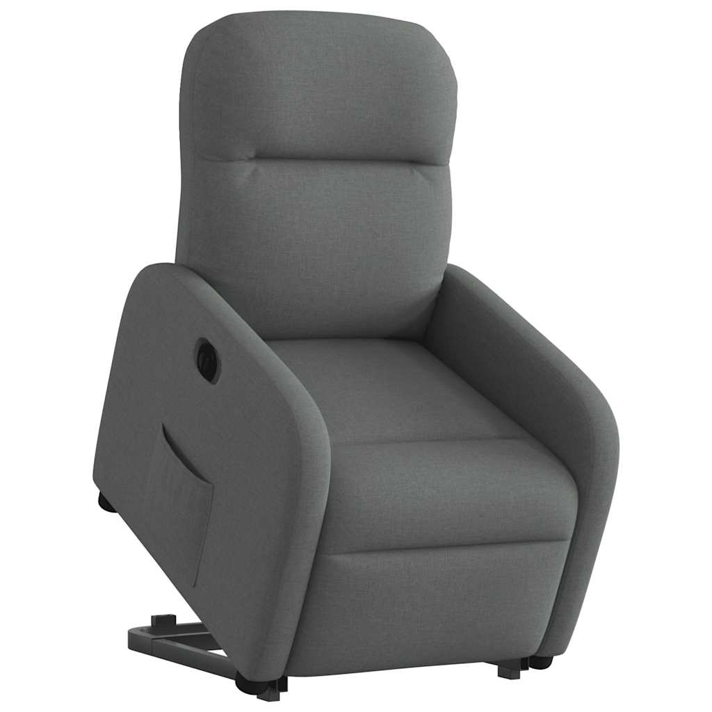 Fauteuil inclinable électrique gris foncé tissu