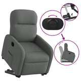 Fauteuil inclinable électrique gris foncé tissu
