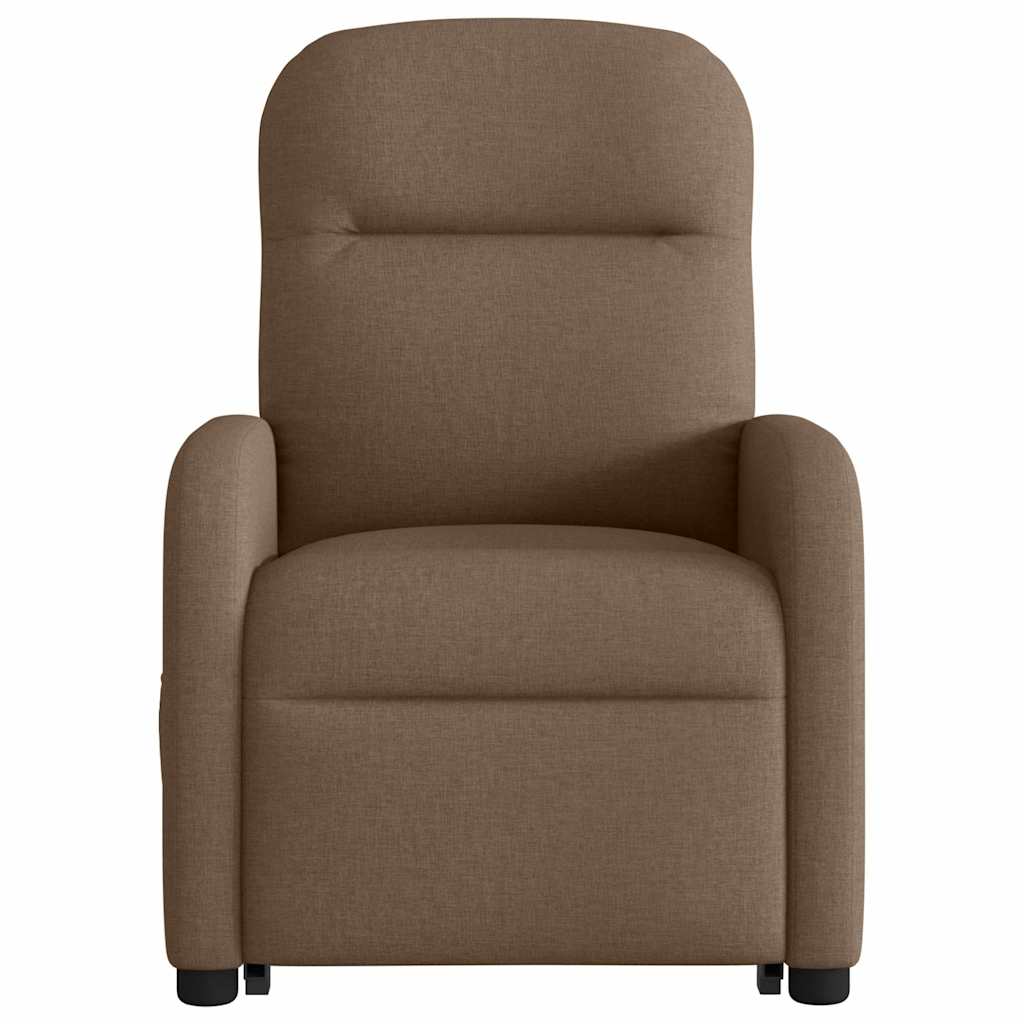 Fauteuil inclinable électrique marron tissu