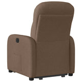 Fauteuil inclinable électrique marron tissu