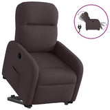 Fauteuil inclinable électrique marron foncé tissu