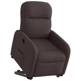 Fauteuil inclinable électrique marron foncé tissu