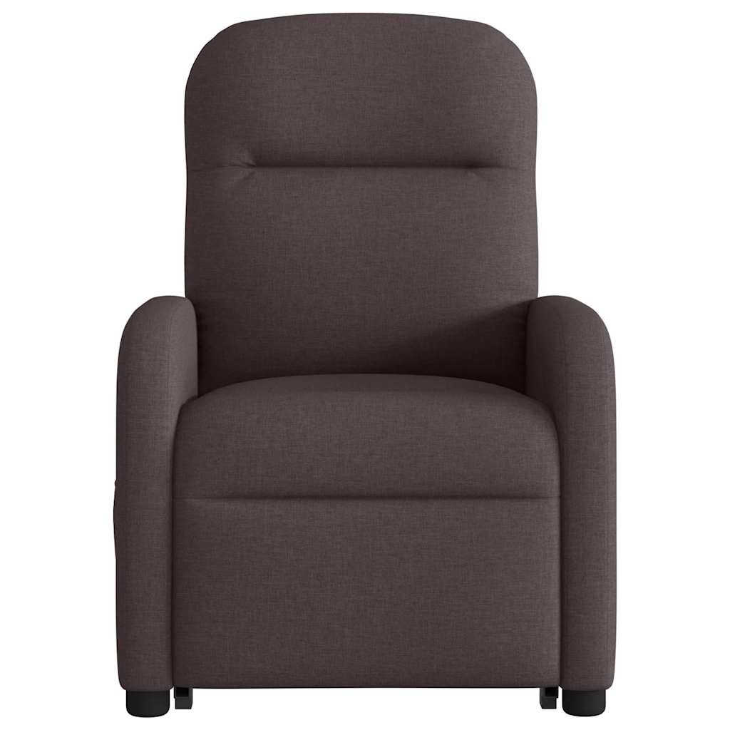 Fauteuil inclinable électrique marron foncé tissu