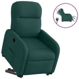 Fauteuil inclinable électrique vert foncé tissu