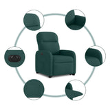 Fauteuil inclinable électrique vert foncé tissu