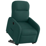 Fauteuil inclinable électrique vert foncé tissu