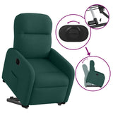 Fauteuil inclinable électrique vert foncé tissu