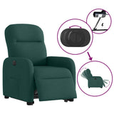 Fauteuil inclinable électrique vert foncé tissu