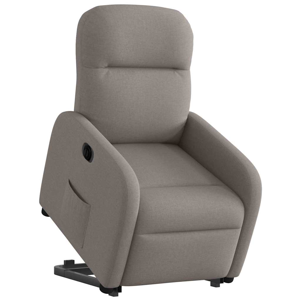 Fauteuil inclinable électrique taupe tissu