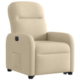 Fauteuil inclinable électrique crème tissu