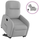 Fauteuil inclinable électrique gris nuage tissu