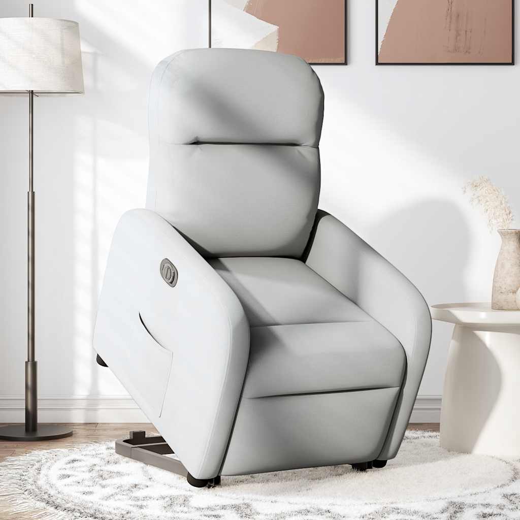 Fauteuil inclinable électrique gris nuage tissu