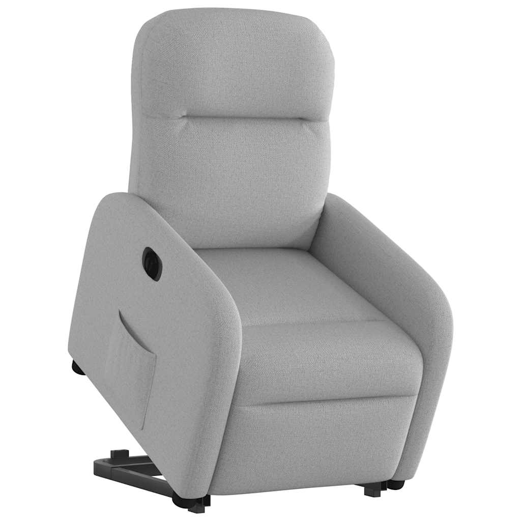Fauteuil inclinable électrique gris nuage tissu