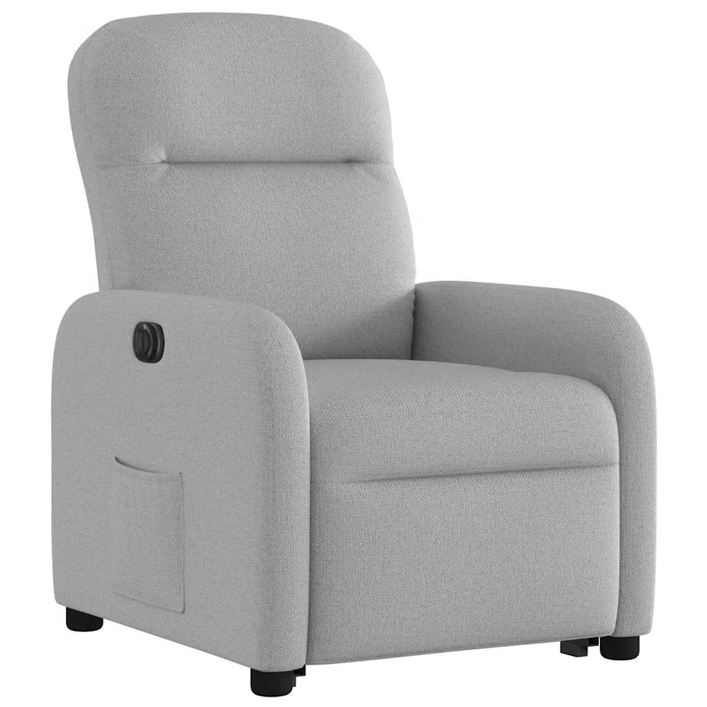 Fauteuil inclinable électrique gris nuage tissu