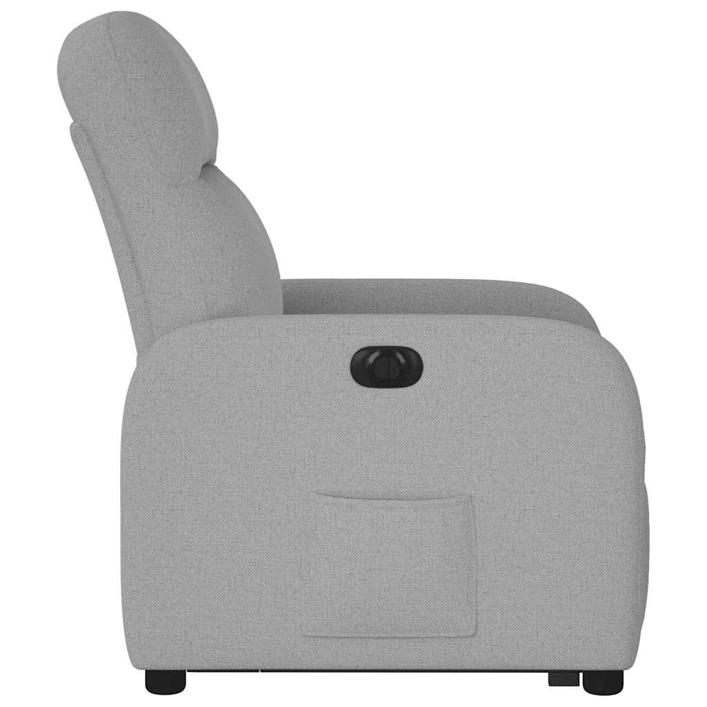 Fauteuil inclinable électrique gris nuage tissu