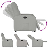 Fauteuil inclinable électrique gris nuage tissu