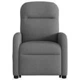 Fauteuil inclinable de massage électrique Gris foncé Tissu