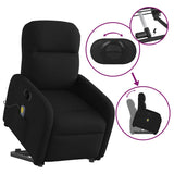 Fauteuil inclinable de massage électrique Noir Tissu