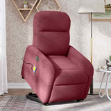 Fauteuil inclinable de massage électrique Rouge bordeaux Tissu
