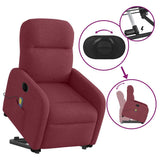 Fauteuil inclinable de massage électrique Rouge bordeaux Tissu