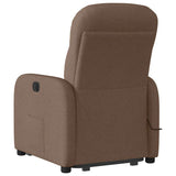Fauteuil inclinable de massage électrique Marron Tissu