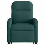Fauteuil inclinable de massage électrique Vert foncé Tissu