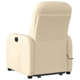 Fauteuil inclinable de massage électrique Crème Tissu