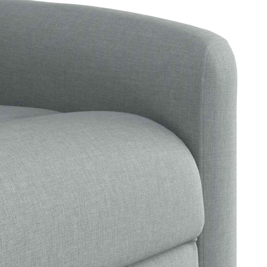 Fauteuil inclinable électrique Gris clair Tissu