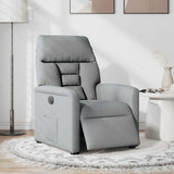 Fauteuil inclinable électrique Gris clair Tissu