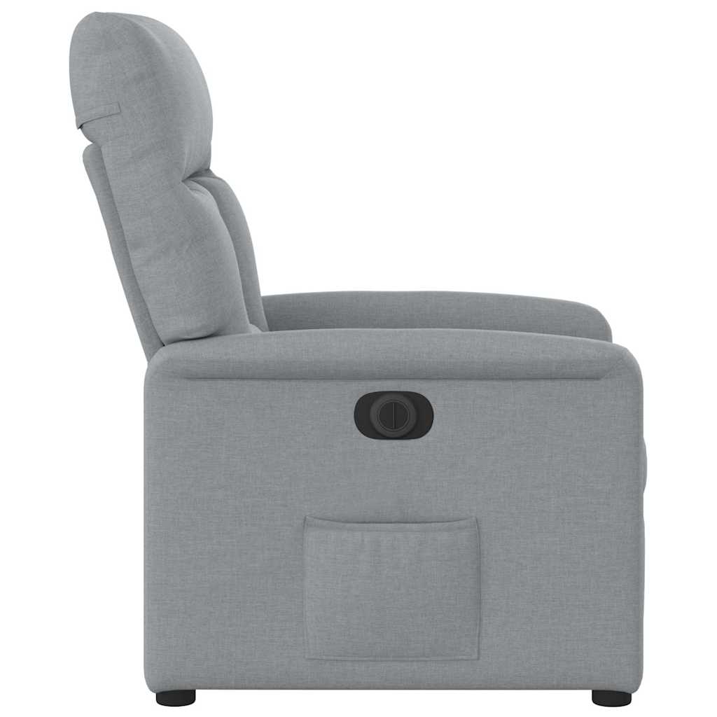 Fauteuil inclinable électrique Gris clair Tissu