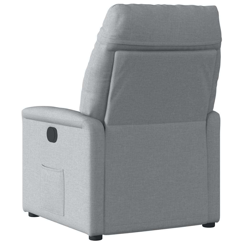 Fauteuil inclinable électrique Gris clair Tissu