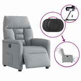 Fauteuil inclinable électrique Gris clair Tissu