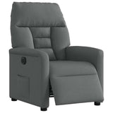 Fauteuil inclinable électrique Gris foncé Tissu