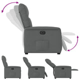 Fauteuil inclinable électrique Gris foncé Tissu
