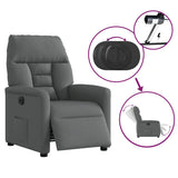 Fauteuil inclinable électrique Gris foncé Tissu