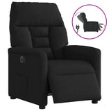 Fauteuil inclinable électrique Noir Tissu