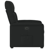 Fauteuil inclinable électrique Noir Tissu