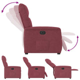 Fauteuil inclinable électrique Rouge bordeaux Tissu