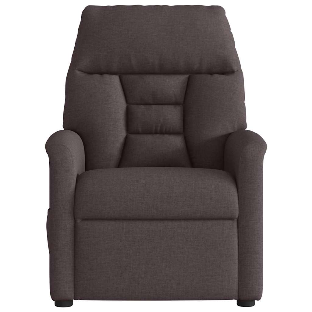 Fauteuil inclinable électrique Marron foncé Tissu