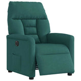 Fauteuil inclinable électrique Vert foncé Tissu