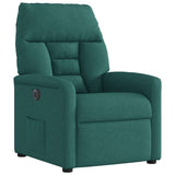 Fauteuil inclinable électrique Vert foncé Tissu