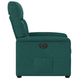 Fauteuil inclinable électrique Vert foncé Tissu