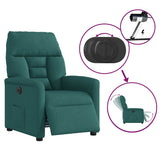Fauteuil inclinable électrique Vert foncé Tissu