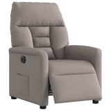 Fauteuil inclinable électrique Taupe Tissu